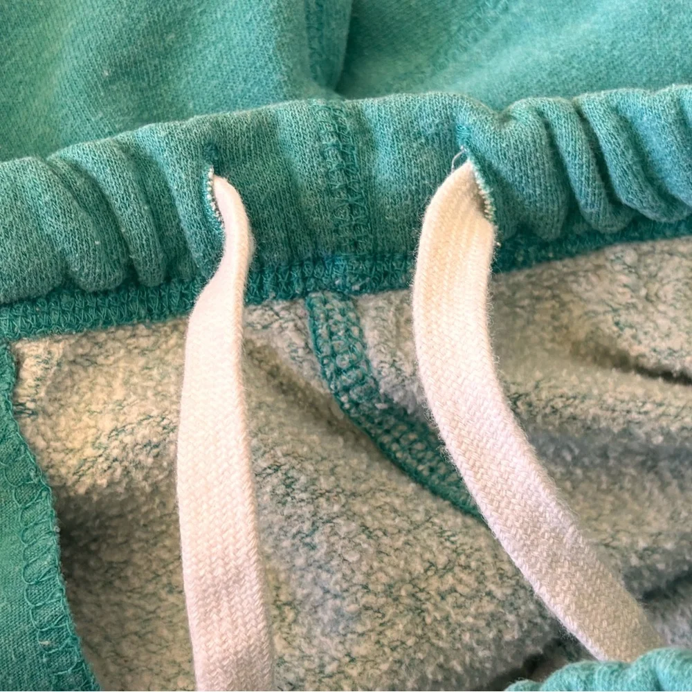 Roots Sweat Shorts Green Cotton Terry Knit Relaxed Fit Size Medium - Picture 5 of 9